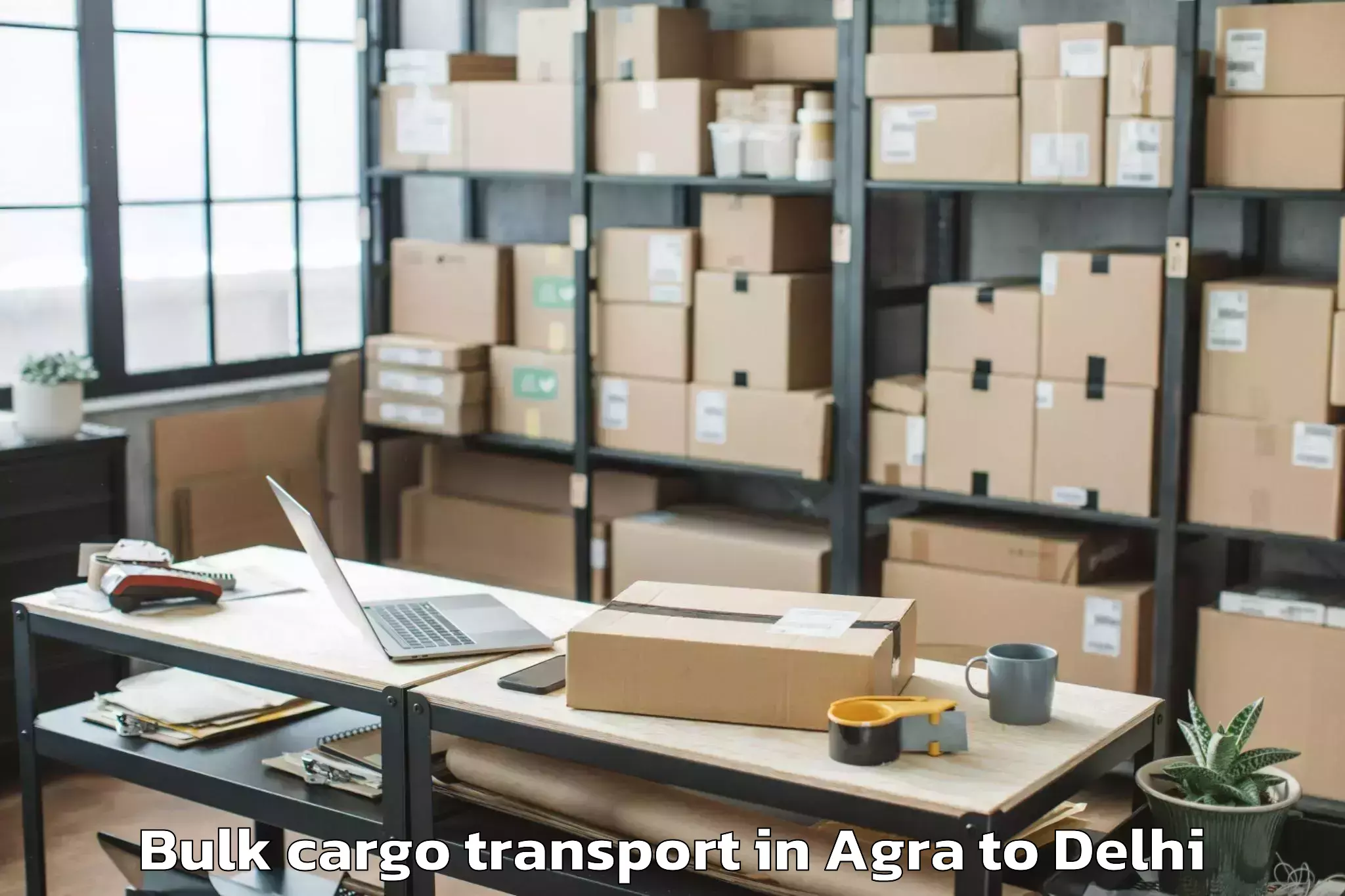 Book Agra to Flatted Factory Complex Okhla Bulk Cargo Transport Online